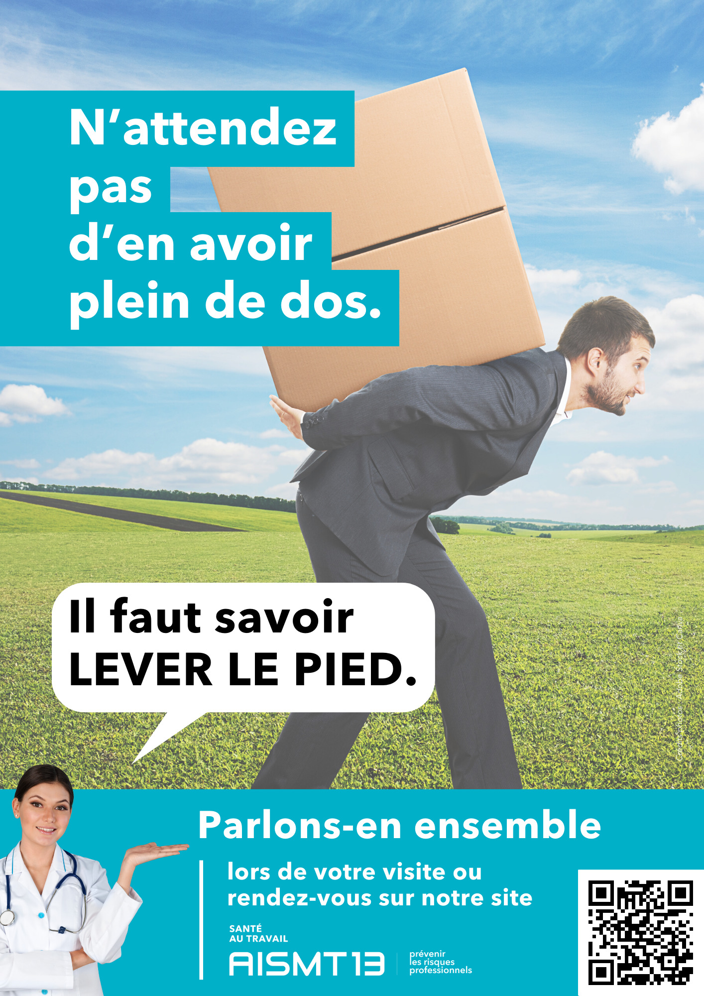 AFFICHE PREVENTION LEVER LE PIED AISMT13 A3