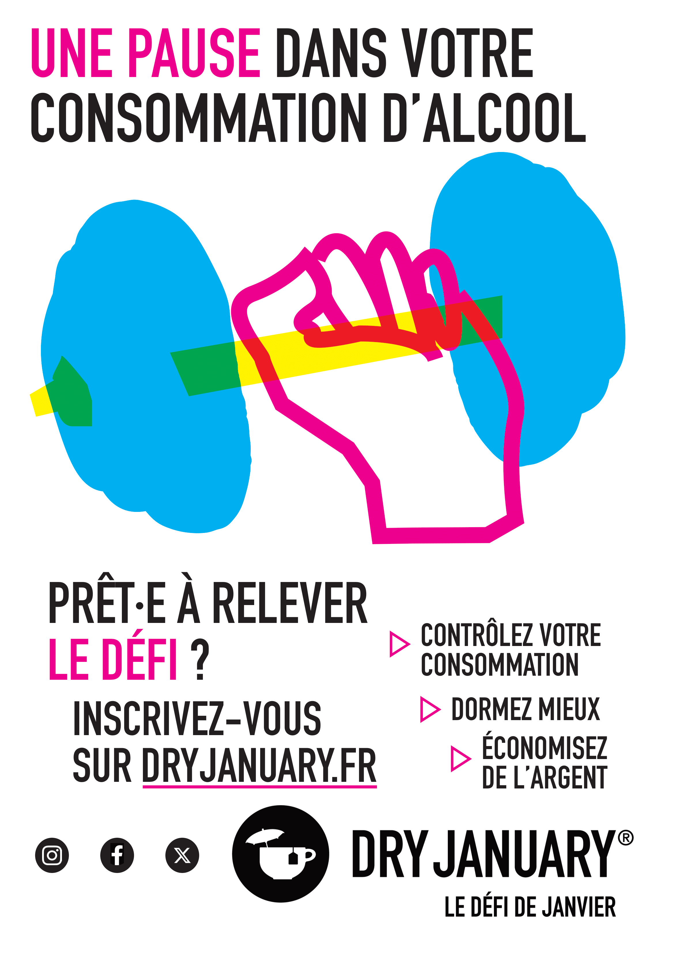 Affiche A3 Dry January 2025 Defi sans TC-1
