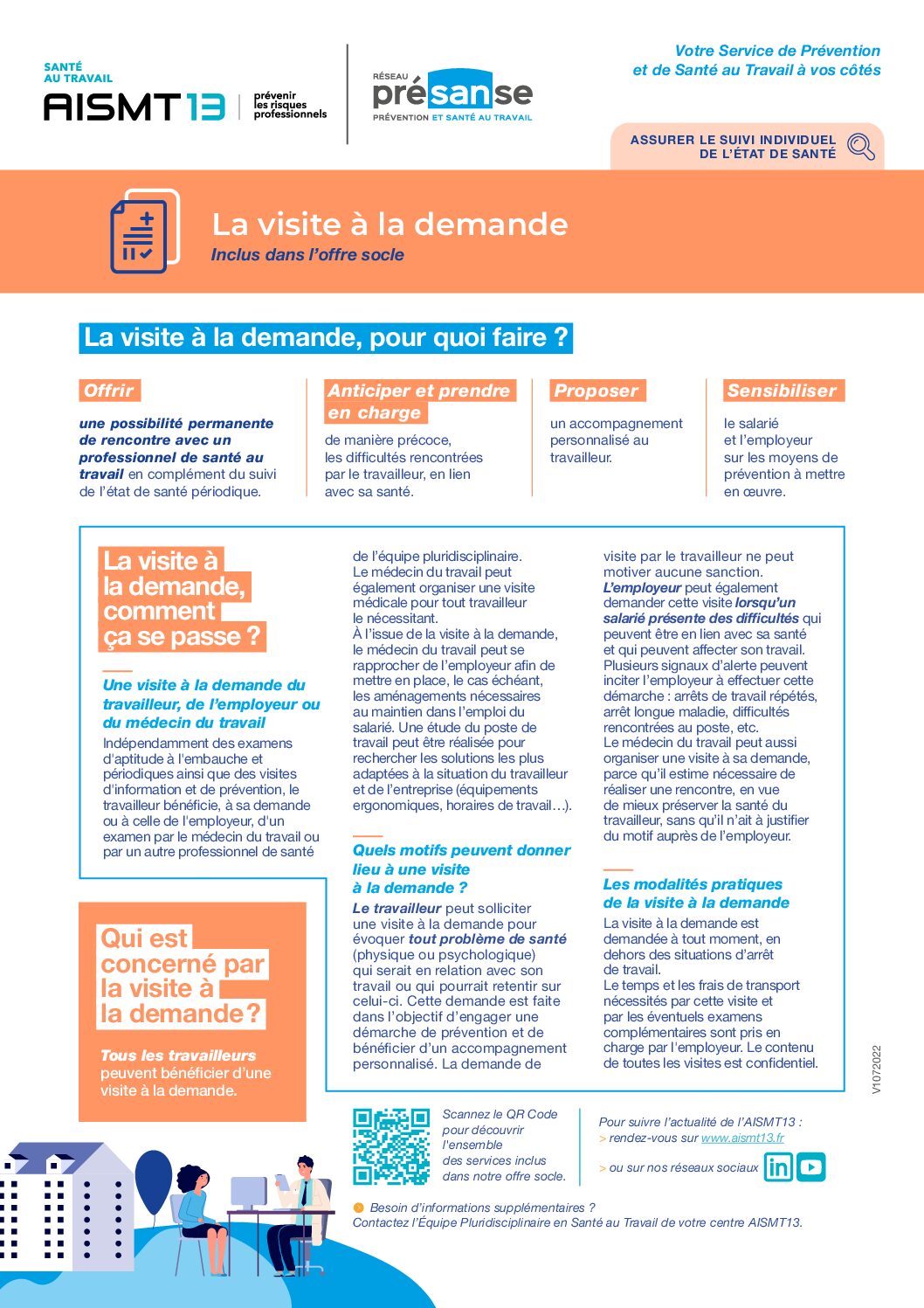 Visite à la demande - Offre socle - Présanse - AISMT13 Visite a la demande
