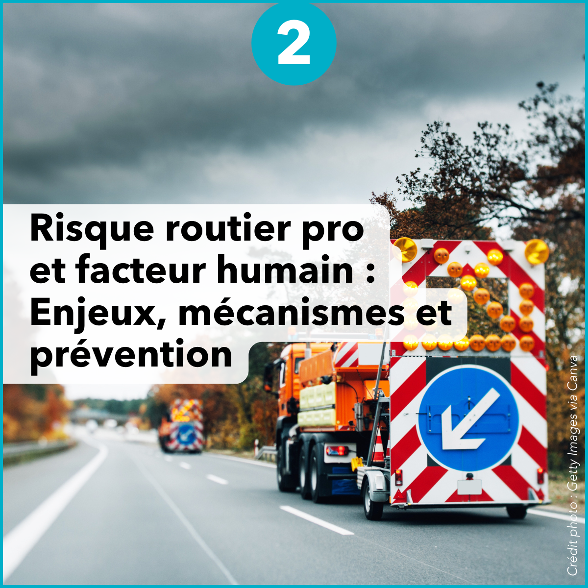 Webinaire 2 JSRT 2025 Véhicule de sécurité routière illustrant un webinaire sur le risque routier pro