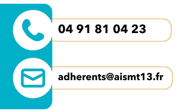 Contact adherents AISMT13 Illustration des contacts tel et mail du service adherents AISMT13
