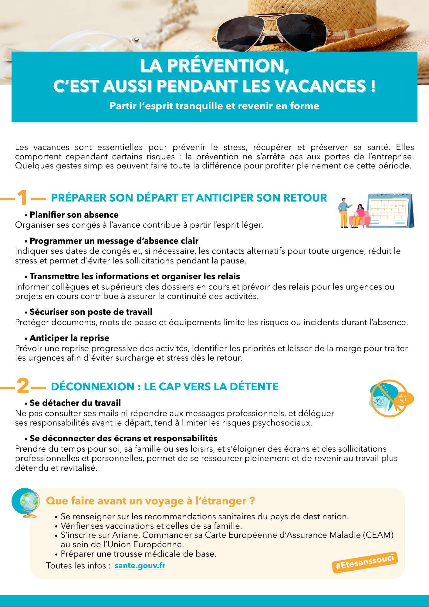 Vacances Prévention AISMT13 Infographie incarnant le rapport annuel 2024 de l'Assurance Maladie - Risques Professionnels pour un état des lieux en France avec comparatif entre 2023 et 2024