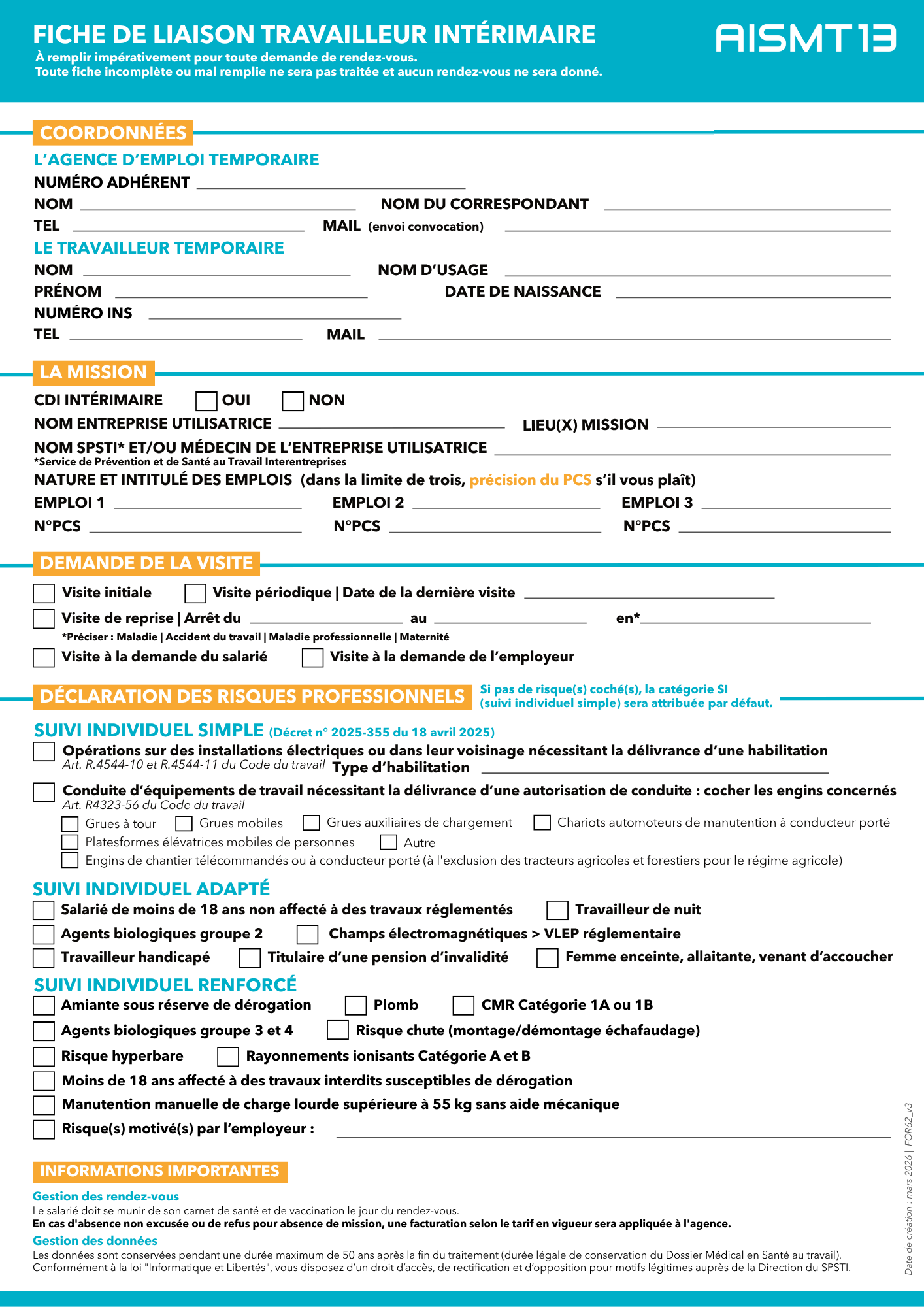 Recto - Fiche interimaire suivi - AISMT13 Recto - Fiche interimaire suivi - AISMT13