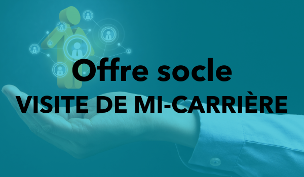 Offre Socle – Visite MiCarrière – Presanse Main soutenant un bonhomme jaune représentant un employeur afin d'illustrer l'offre socle de l'AISMT13 et notamment la visite de mi-carrière
