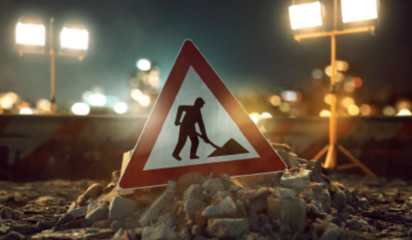 Panneau travailleur de nuit