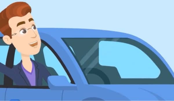Homme dans sa voiture pour illustrer le risque routier