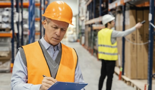 Homme portant un casque et un gilet de sécurité illustrant les obligations des employeurs