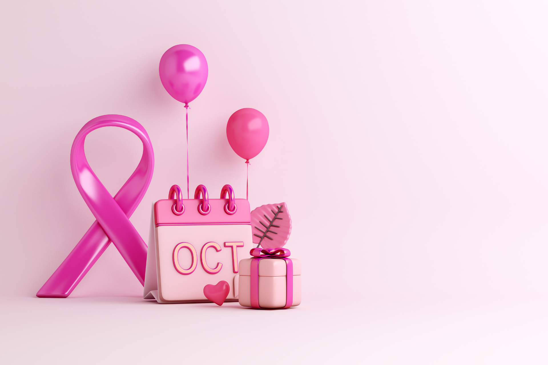 Visuel avec un ruban rose pour illustrer octobre rose
