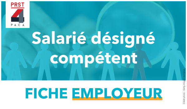 Salarié désigné compétent – Fiche employeur PRST4 – AISMT13 Loupe zoomant sur un bonhomme en papier illustrant un salarié désigné compétent du point du vue de l'employeur